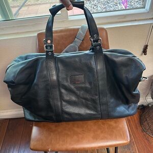 Tumi Large Leather Duffe Bag